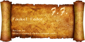 Faukel Fedor névjegykártya
